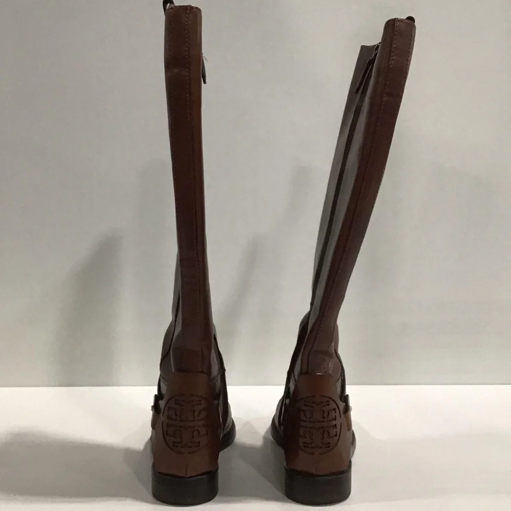 Women’s Tory Burch Brown Leather Riding Boot Size 6.5M